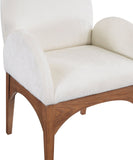 Waldorf Dining Arm Chair – Elegant Chenille Fabric with Solid Ash Wood, Perfect for Stylish Dining