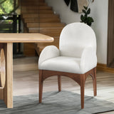 Waldorf Dining Arm Chair – Elegant Chenille Fabric with Solid Ash Wood, Perfect for Stylish Dining