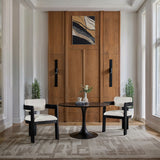Sacha - Linen Dining Chair With Black Base (Set of 2)