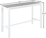 Nizuc Outdoor Patio Aluminum Bar Table - Stylish Contemporary Design for Entertaining Spaces