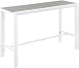 Nizuc Outdoor Patio Aluminum Bar Table - Stylish Contemporary Design for Entertaining Spaces