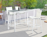 Nizuc Outdoor Patio Aluminum Bar Table - Stylish Contemporary Design for Entertaining Spaces