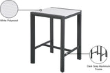 Nizuc Contemporary Outdoor Aluminum Square Bar Table with Sleek Design for Stylish Entertaining