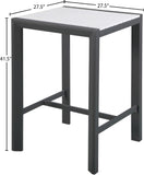Nizuc Contemporary Outdoor Aluminum Square Bar Table with Sleek Design for Stylish Entertaining