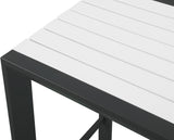 Nizuc Contemporary Outdoor Aluminum Square Bar Table with Sleek Design for Stylish Entertaining