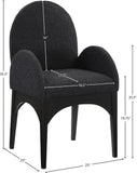 Waldorf Boucle Fabric Dining Arm Chair - Elegant Solid Ash Wood Design for Cozy Dining Experiences