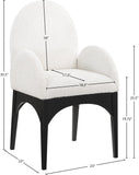 Waldorf Boucle Fabric Dining Arm Chair - Elegant Solid Ash Wood Design for Cozy Dining Experiences
