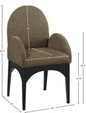 Waldorf Boucle Fabric Dining Arm Chair - Elegant Solid Ash Wood Design for Cozy Dining Experiences
