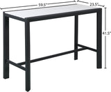 Nizuc Outdoor Patio Aluminum Bar Table - Stylish Contemporary Design for Entertaining Spaces