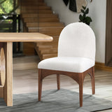 Waldorf Elegant Boucle Fabric Dining Arm Chair with Solid Ash Wood Frame for Stylish Comfort