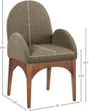 Waldorf Elegant Boucle Fabric Dining Arm Chair with Solid Ash Wood Frame for Stylish Comfort