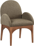 Waldorf Elegant Boucle Fabric Dining Arm Chair with Solid Ash Wood Frame for Stylish Comfort