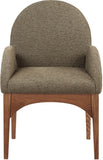 Waldorf Elegant Boucle Fabric Dining Arm Chair with Solid Ash Wood Frame for Stylish Comfort