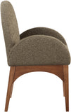 Waldorf Elegant Boucle Fabric Dining Arm Chair with Solid Ash Wood Frame for Stylish Comfort
