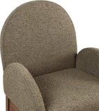 Waldorf Elegant Boucle Fabric Dining Arm Chair with Solid Ash Wood Frame for Stylish Comfort