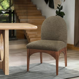 Waldorf Elegant Boucle Fabric Dining Arm Chair with Solid Ash Wood Frame for Stylish Comfort