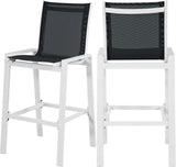 Nizuc Contemporary Outdoor Patio Barstools - Durable Aluminum Frame with Waterproof Mesh Design