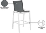 Nizuc Contemporary Outdoor Patio Barstools - Durable Aluminum Frame with Waterproof Mesh Design