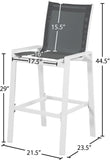 Nizuc Contemporary Outdoor Patio Barstools - Durable Aluminum Frame with Waterproof Mesh Design