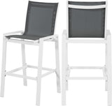 Nizuc Contemporary Outdoor Patio Barstools - Durable Aluminum Frame with Waterproof Mesh Design