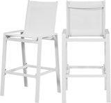 Nizuc Contemporary Outdoor Patio Barstools - Durable Aluminum Frame with Waterproof Mesh Design