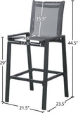 Nizuc Contemporary Outdoor Patio Barstools - Durable Aluminum Frame with Waterproof Mesh Design