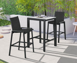 Nizuc Contemporary Outdoor Patio Barstools - Durable Aluminum Frame with Waterproof Mesh Design