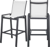 Nizuc Contemporary Outdoor Patio Barstools - Durable Aluminum Frame with Waterproof Mesh Design