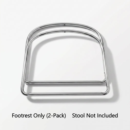 Silver Replacement Footrests for Khloe Counter Stool, Parts Only (2-Pack)
