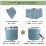 Cotton Rope Basket Set of 3, 11x11x11 inch, Blue (4 Units)
