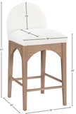 Waldorf Boucle Fabric Counter Stool – Elegant Solid Ash Wood Design for Cozy Dining Experiences