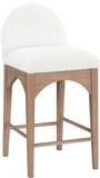 Waldorf Boucle Fabric Counter Stool – Elegant Solid Ash Wood Design for Cozy Dining Experiences