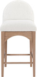 Waldorf Boucle Fabric Counter Stool – Elegant Solid Ash Wood Design for Cozy Dining Experiences
