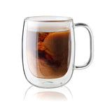 ZWILLING Sorrento Plus 4-pc Double Wall Glass Coffee Mugs, Insulated Coffee Mug, Clear