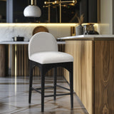 Waldorf Boucle Fabric Counter Stool – Elegant Solid Ash Wood Design for Stylish Dining Spaces