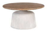 Goblet Coffee Table Brown & White