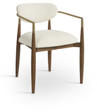 Riccio - Fabric Dining Arm Chair (Set of 2) - Walnut Frame