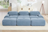 MIA 117'' 3-Seater Sofa with 3 Ottomans