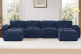 MYLO 140" 4-Seater Sofa with 2 Ottomans