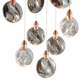 Lustre Square Chandelier // Bronze