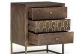 VARIN 17" Rustic Modern Nightstand