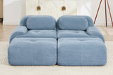 MIA 82'' Loveseat with 2 Ottomans