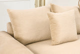 DESEO 79" Sectional Sofa with Ottoman