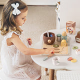 ROBUD 31-Piece Wooden Play Food Sets for Kids