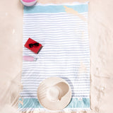 4 Packed Terry Peshtemal and Premium Beach Towel, Mediterranean Cotton Turkish Peshtemals, 35" x 60", Modern & Traditional Turkish Bath Towels