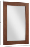 Monad Glass Contemporary Mirror - Elegant Birch Wood Design, Perfect for Any Room or Vanity Setup