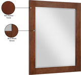 Monad Glass Contemporary Mirror - Elegant Birch Wood Design, Perfect for Any Room or Vanity Setup