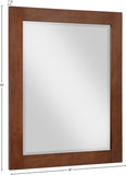 Monad Glass Contemporary Mirror - Elegant Birch Wood Design, Perfect for Any Room or Vanity Setup