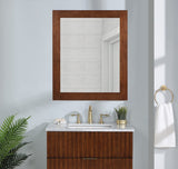 Monad Glass Contemporary Mirror - Elegant Birch Wood Design, Perfect for Any Room or Vanity Setup
