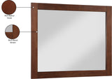 Monad Glass Contemporary Mirror - Elegant Birch Wood Design, Perfect for Any Room or Vanity Setup